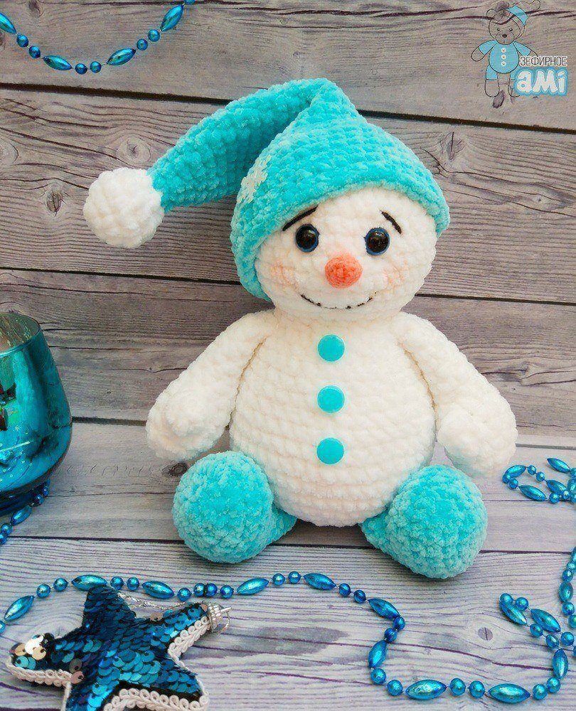 crochet plush snowman pattern | amiguroom toys